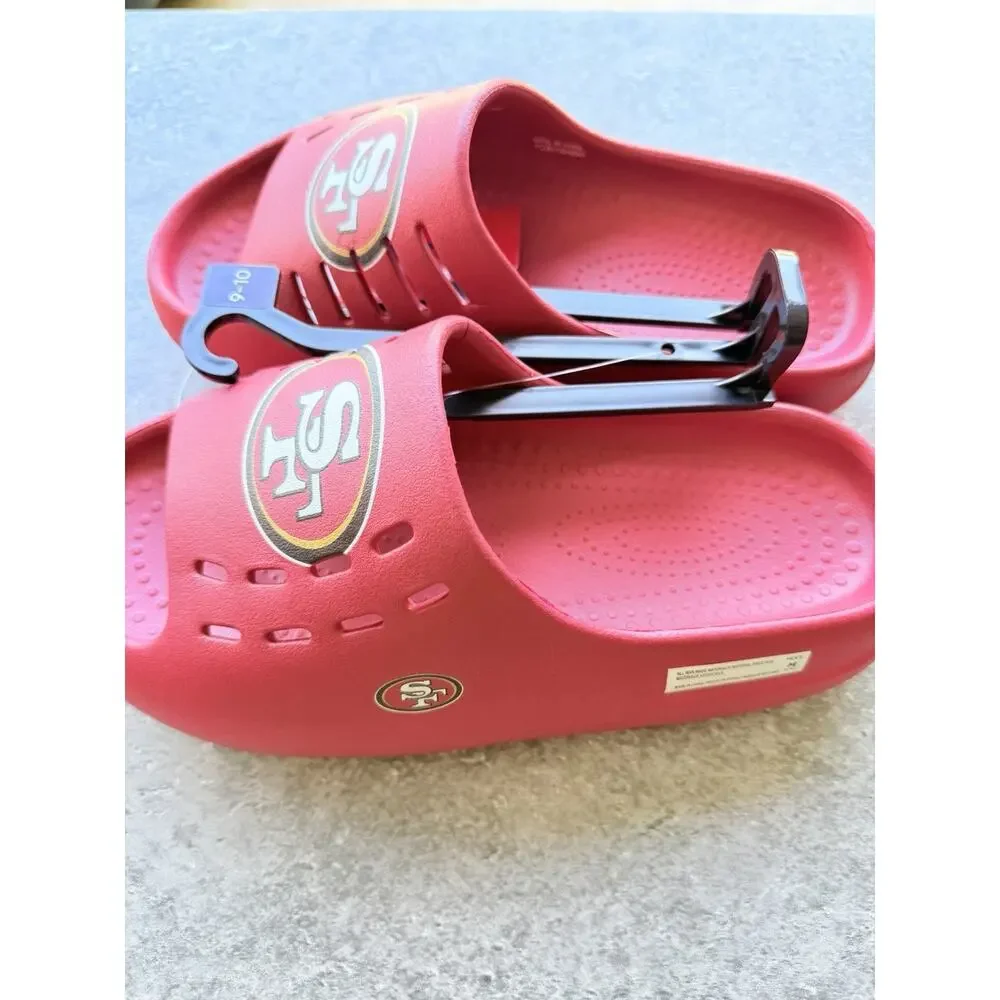 FOCO San Francisco 49ers Cheeky Slides M 9-10 NWT